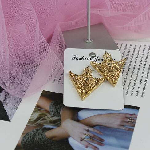 coadipress 2PCS Retro Hollow Triangle Collar Pins Brooch for Men Women Hollow Floral Shirt Suit Clothing Collar Angle Decoration Parts in Saudi Arabia