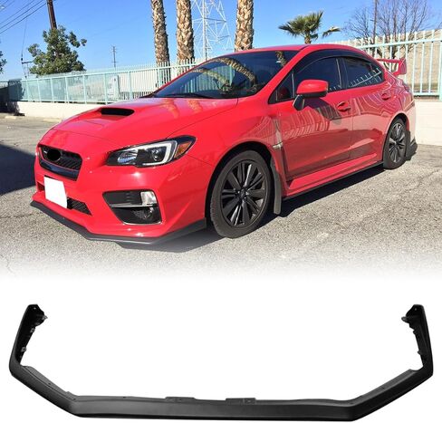 Front Bumper Lip Chin Spoiler, Compatible with 2015-2021 Subaru WRX & WRX STI, STI Style Flexible Polyurethane(PU) Front Lower Splitter Protector, Unpainted Black, 1PC in Kuwait