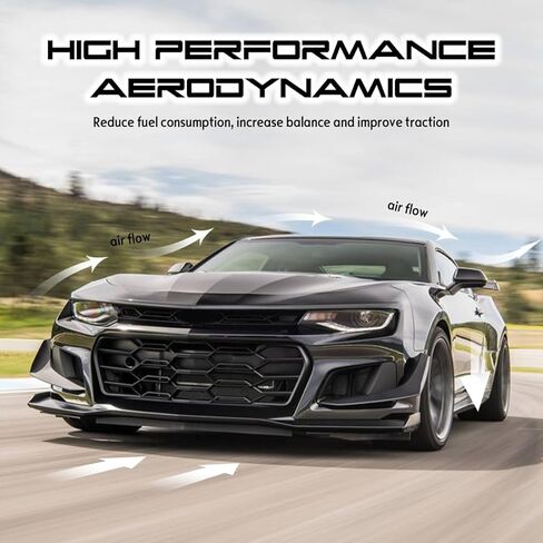 Front Bumper Lip Chin Spoiler, Compatible with 2015-2021 Subaru WRX & WRX STI, STI Style Flexible Polyurethane(PU) Front Lower Splitter Protector, Unpainted Black, 1PC in Kuwait