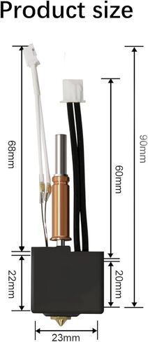Kobra 3 Hotend Kit (Pre-Installed),with Extra 0.4mm Hardened Steel Nozzle Brass Nozzle Silicone Sock, Replacement 3D Printer Accessories for Anycubic Kobra3 Combo Extruder Printhead in Saudi Arabia