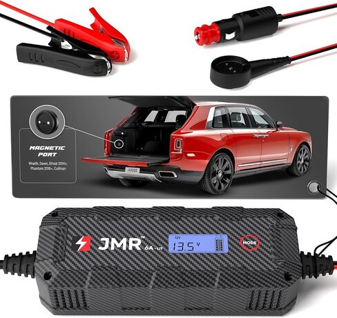 Automotive Battery Charger for Rolls-Royce Wraith Dawn Cullinan Ghost Phantom, 12V, 6A, Magnetic Port, Add Lithium Mode in Saudi Arabia