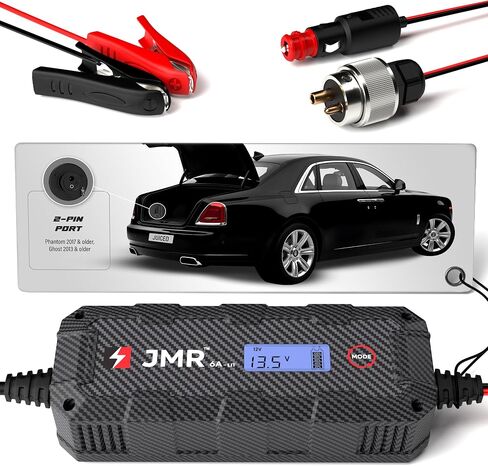 Automotive Battery Charger for Rolls-Royce Wraith Dawn Cullinan Ghost Phantom, 12V, 6A, Magnetic Port, Add Lithium Mode in Saudi Arabia