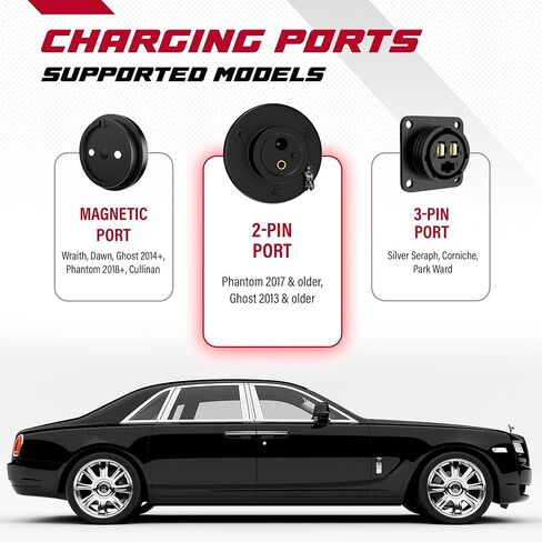 Automotive Battery Charger for Rolls-Royce Wraith Dawn Cullinan Ghost Phantom, 12V, 6A, Magnetic Port, Add Lithium Mode in Saudi Arabia