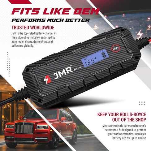 Automotive Battery Charger for Rolls-Royce Wraith Dawn Cullinan Ghost Phantom, 12V, 6A, Magnetic Port, Add Lithium Mode in Saudi Arabia