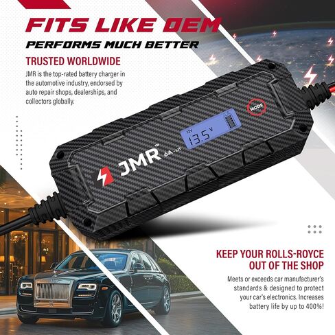 Automotive Battery Charger for Rolls-Royce Wraith Dawn Cullinan Ghost Phantom, 12V, 6A, Magnetic Port, Add Lithium Mode in Saudi Arabia
