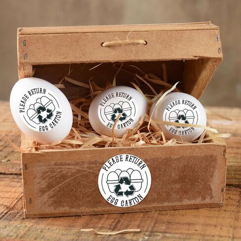 Louise Maelys 2" Egg Stickers for Fresh Farm Eggs - 500pcs Market Egg Handling Stickers Unwashed Egg Sticker Labels for Chicken Quail Farmhouse in Kuwait