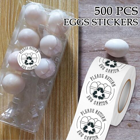 Louise Maelys 2" Egg Stickers for Fresh Farm Eggs - 500pcs Market Egg Handling Stickers Unwashed Egg Sticker Labels for Chicken Quail Farmhouse in Kuwait