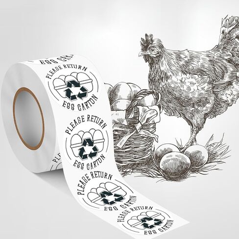 Louise Maelys 2" Egg Stickers for Fresh Farm Eggs - 500pcs Market Egg Handling Stickers Unwashed Egg Sticker Labels for Chicken Quail Farmhouse in Kuwait