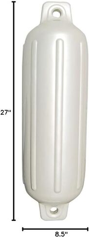 TAYLOR MADE PRODUCTS Taylor Made 282600 Storm Gard Inflatable Vinyl Fender - 8.5" x 27", White in Saudi Arabia