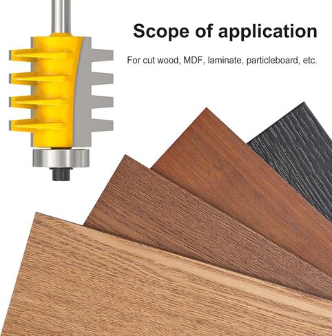 3PCS Reversible Finger Joint Router Bit & Tongue and Groove Router Bit 1/2 Inch Shank Woodworking Carbide Joinery Wood Milling Cutter for Cabinet Door, Frames and More in Saudi Arabia