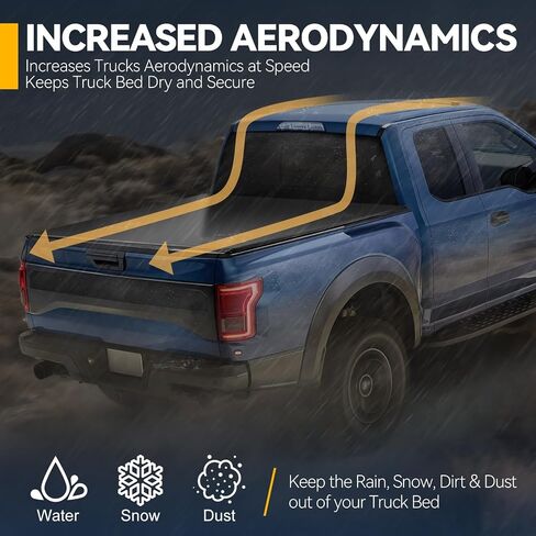 Auto Dynasty Soft Roll-up Truck Bed Tonneau Cover Compatible with 2009-2018 Ram 1500, 2019-2024 Ram 1500 Classic, 5.7Ft/68Inch Fleetside Bed, Matte Black Soft Vinyl Top in Kuwait
