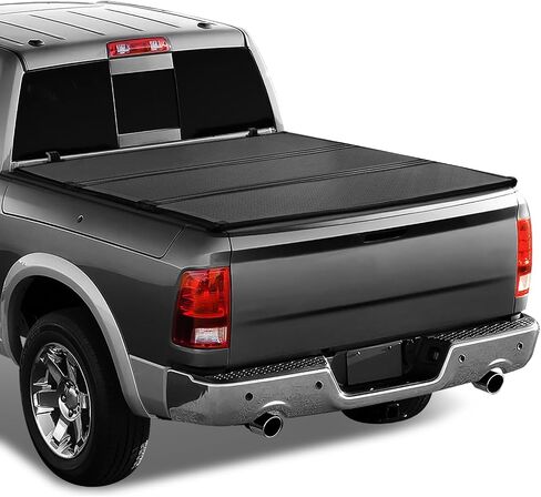 Auto Dynasty Soft Roll-up Truck Bed Tonneau Cover Compatible with 2009-2018 Ram 1500, 2019-2024 Ram 1500 Classic, 5.7Ft/68Inch Fleetside Bed, Matte Black Soft Vinyl Top in Kuwait