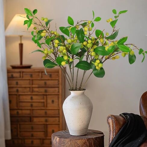 CHIAVE Artificial Berries Simulation Flowers Lifelike Berries - 8 pcs -Pink in Kuwait