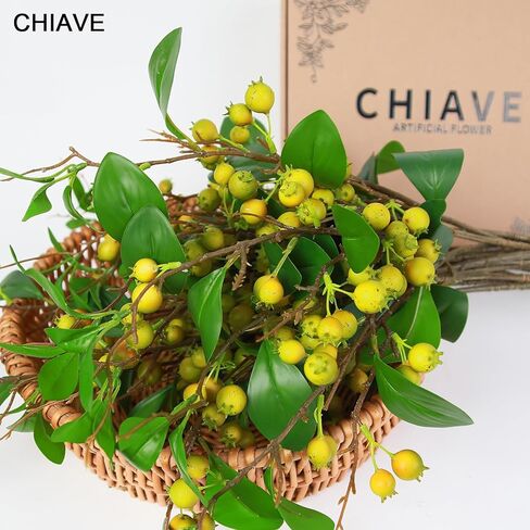 CHIAVE Artificial Berries Simulation Flowers Lifelike Berries - 8 pcs -Pink in Kuwait