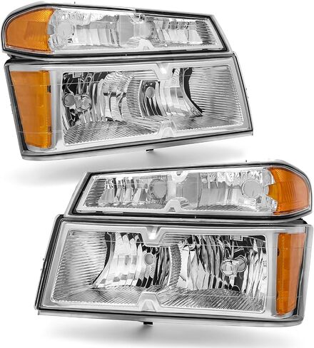 مصباح أمامي متوافق مع 2010 2011 2012 2013 2014 2015 Chevy Expenox LS/LT Clear Lens Chrome Housing Amber Reflector Presection Offer in Saudi Arabia