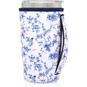 AJLTPA Neoprene Insulated Sleeves Cup Holder with Handle for 20oz Tumbler Cups, Reusable Iced Coffee Sleeve Compatible with Starbucks Trenta, Dunkin Large, more(Serape) in Saudi Arabia