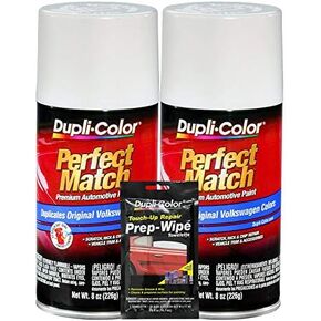 Dupli-Color Candy White Exact-Match Automotive Paint For Volkswagen Vehicles - 8 oz, Bundles Prep Wipe (3 Items) in Saudi Arabia