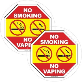 لا يوجد تدخين لا يوجد صائق نافذة vaping - 5 بوصات جولة - لا تدخين في ملصق مركبة - داخل النافذة التشبث - يسهل إزالته وإعادة وضعه in Kuwait