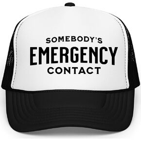 Someone's Emergency Contact Women and Men's Funny Classic 5 Panel Mesh Snap Back Trucker Hat in Kuwait