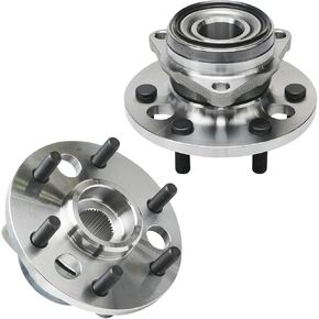 Detroit Axle - 6 Lugs Front Wheel Hubs لـ Chevy GMC K1500 K2500 Suburban Blazer Yukon ، محمل العجلات البديلة ومجموعة مجموعة المحاور ، محاور الزوجين in Saudi Arabia