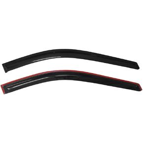 شريط Ikon Motorsports على حافة النافذة الخارجية ، متوافق مع 1996-2007 Chrysler Dodge Caravan Voyager ، Slim Style Dark Smoke Tint Shade Shade Rain Guard Deflector in Saudi Arabia