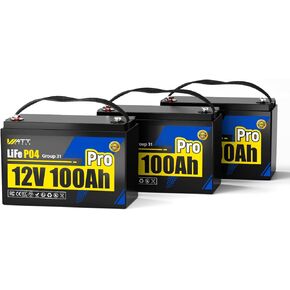 LiFePO4 Lithium Battery 12V 100Ah, Use EV Grade A+ Cell, Buit-in 100A BMS, Low Temperature Protection, Up to 15000 Cycles -Perfect for RV, Solar System, Trolling Motor, etc. in Kuwait