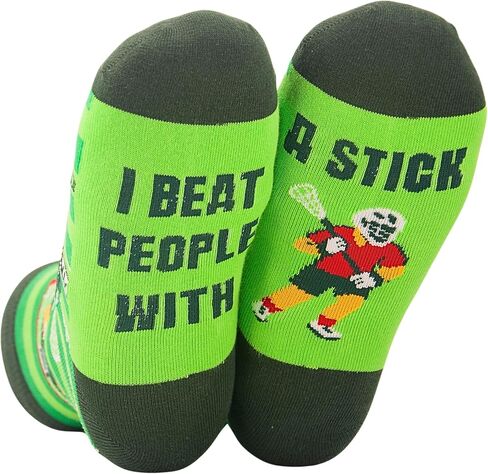 هدايا Innobeta Lacrosse Socks للأولاد ، جوارب طاقم واحدة لعشاق لاكروس لعيد الميلاد in Saudi Arabia