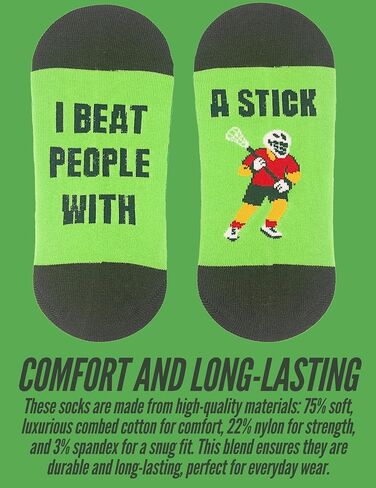 هدايا Innobeta Lacrosse Socks للأولاد ، جوارب طاقم واحدة لعشاق لاكروس لعيد الميلاد in Saudi Arabia