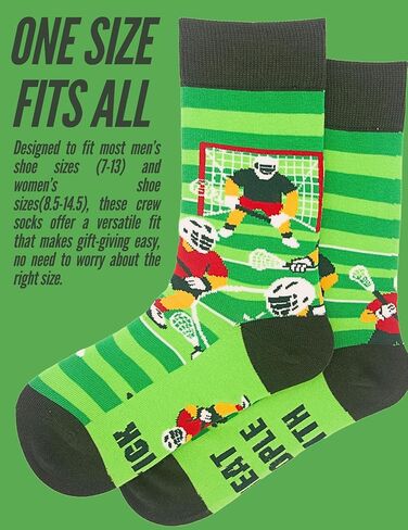 هدايا Innobeta Lacrosse Socks للأولاد ، جوارب طاقم واحدة لعشاق لاكروس لعيد الميلاد in Saudi Arabia