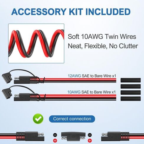 7 Way Trailer Plug to SAE Power Cable,(10AWG1.5Ft)7Pin Power Access,7-Way Blade to 2Pin SAE 12V Charger Source,7PoleTrailer Plug Charging Cord for RV Truck,Air Compressor,Portable Cooler,LED Pod Light in Saudi Arabia
