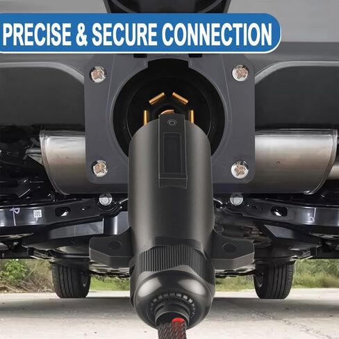 7 Way Trailer Plug to SAE Power Cable,(10AWG1.5Ft)7Pin Power Access,7-Way Blade to 2Pin SAE 12V Charger Source,7PoleTrailer Plug Charging Cord for RV Truck,Air Compressor,Portable Cooler,LED Pod Light in Saudi Arabia