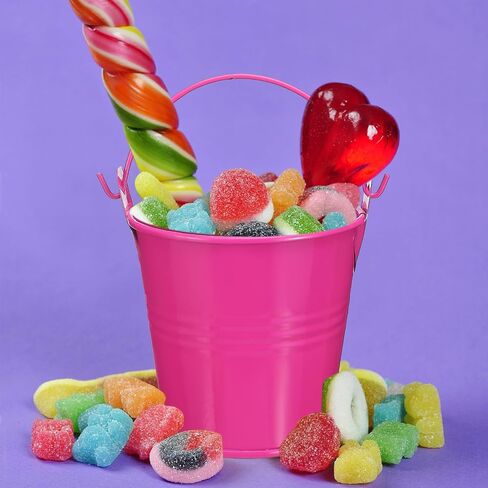 12 Pack Witch Party Favor Supplies Green and Pink Party Favor Containers Small Metal Buckets Mini Metal Pail for Witch Themed Decorations Candy Crafts, 3 x 3 Inch in Saudi Arabia