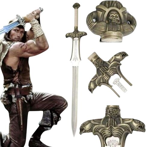 [Viking Cutlery] Handmade Conan Atlantean Sword 1095 Carbon Steel Brass Fittings-Real viking sword-Conan Barbarian Hunting Sword - Real Battle Worrior sword,Best Gift for Men (Conan Sword) in Saudi Arabia
