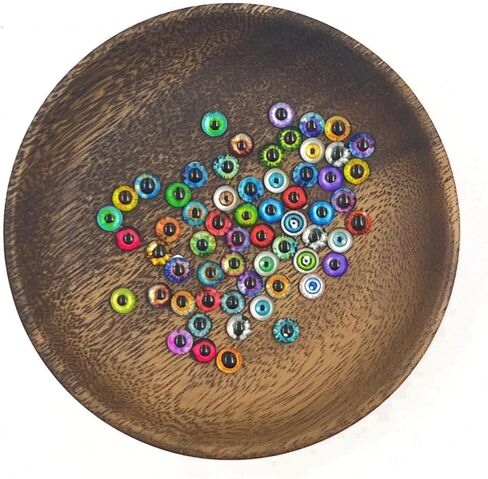 150PCS Assorted Eyes Glass Cabochon, Animal Doll Eyes, Flatback Dragon Eyes Snake Eyes Frog Eyes Cabochon for Crafts, 6MM Glass Eyes Stickers for Clay Doll Sculptures Props Crafts Jewelry Making in Kuwait