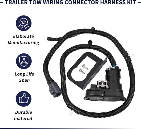 Trailer Tow Rear Bumper Hitch Wiring Connector Harness Kit Compatible with Ford Transit 150 250 350 Transit-350 HD Vans 2015 2016 2017 2018 2019 Replace CK4T-13B576-KE in Saudi Arabia