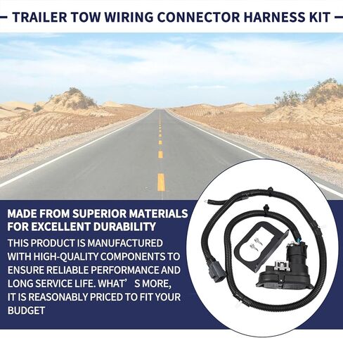 Trailer Tow Rear Bumper Hitch Wiring Connector Harness Kit Compatible with Ford Transit 150 250 350 Transit-350 HD Vans 2015 2016 2017 2018 2019 Replace CK4T-13B576-KE in Saudi Arabia