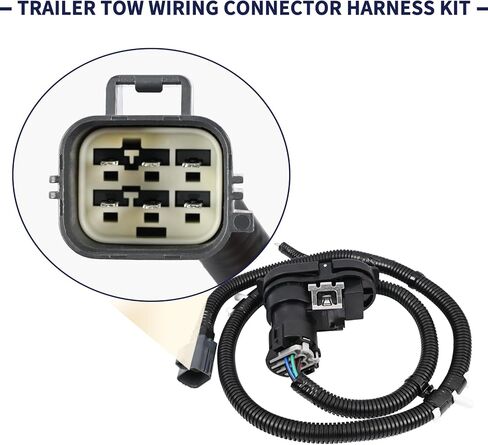 Trailer Tow Rear Bumper Hitch Wiring Connector Harness Kit Compatible with Ford Transit 150 250 350 Transit-350 HD Vans 2015 2016 2017 2018 2019 Replace CK4T-13B576-KE in Saudi Arabia