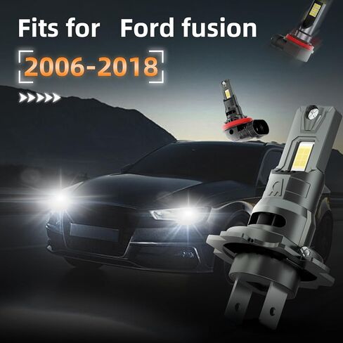 for Ford Fusion 2006-2018 Fog Lights Bulbs Combo, 6pcs Super Bright White Multi Beam Fog Lights Blubs Package, 1:1 as Stock Size, Plug and Play in Saudi Arabia