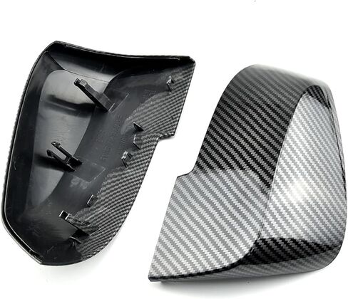 ألياف الكربون ABS Side Rearview Cap Cover Cover for BMW 3 4 Series GT F30 F31 F32 F33 F34 F36 2013-2018 (Black-Bright Black) in Kuwait