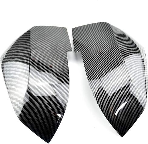 ألياف الكربون ABS Side Rearview Cap Cover Cover for BMW 3 4 Series GT F30 F31 F32 F33 F34 F36 2013-2018 (Black-Bright Black) in Kuwait
