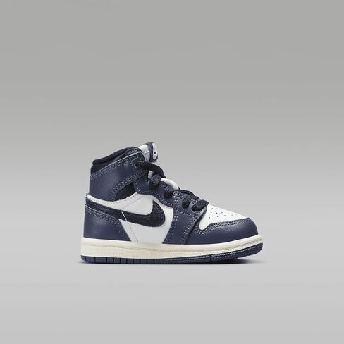 Jordan 1 Retro High OG Baby/Toddler Shoes (FD1413-401 ، Midnight Navy/White/Sail/Black) in Saudi Arabia