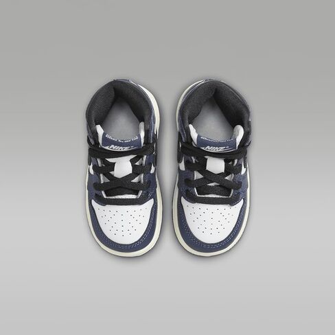 Jordan 1 Retro High OG Baby/Toddler Shoes (FD1413-401 ، Midnight Navy/White/Sail/Black) in Saudi Arabia