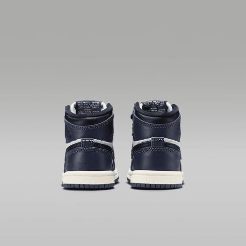 Jordan 1 Retro High OG Baby/Toddler Shoes (FD1413-401 ، Midnight Navy/White/Sail/Black) in Saudi Arabia