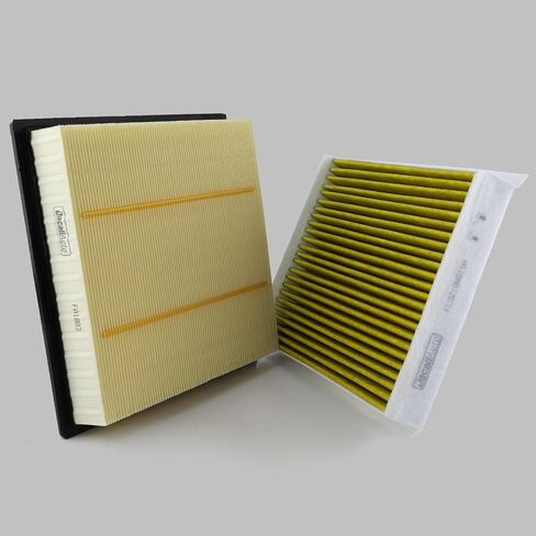 Engine & Cabin Air Filter Set for Ford F150(2015-2025) 2.7L/3.0L/3.3L/3.5L/5.0L; For Expedition(2018-2024) 3.5L; For Navigator(2018-2024) 3.5L. Replace FL3Z19N619A, FA1883 in Saudi Arabia