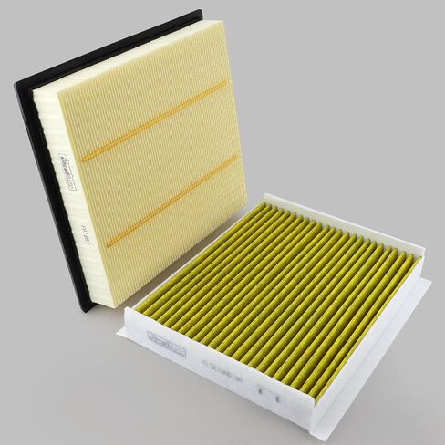 Engine & Cabin Air Filter Set for Ford F150(2015-2025) 2.7L/3.0L/3.3L/3.5L/5.0L; For Expedition(2018-2024) 3.5L; For Navigator(2018-2024) 3.5L. Replace FL3Z19N619A, FA1883 in Saudi Arabia