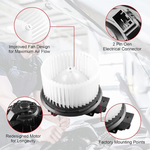 AC Blower Motor Fan Replacement Fits for 2012-2019 for Ford Explorer, Flex, Taurus, Police Interceptor Sedan Utility, for Lincoln MKS/MKT- HVAC Heater Blower Motor Assembly Front, Replace 700274 in Kuwait