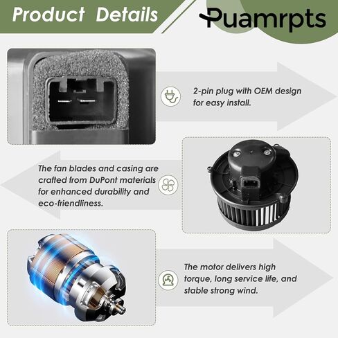 AC Heater Blower Motor Assembly - Compatible with Chevy Equinox 2006-2017, Captiva Sport 2012-2015 - Replace# 700211 in Saudi Arabia