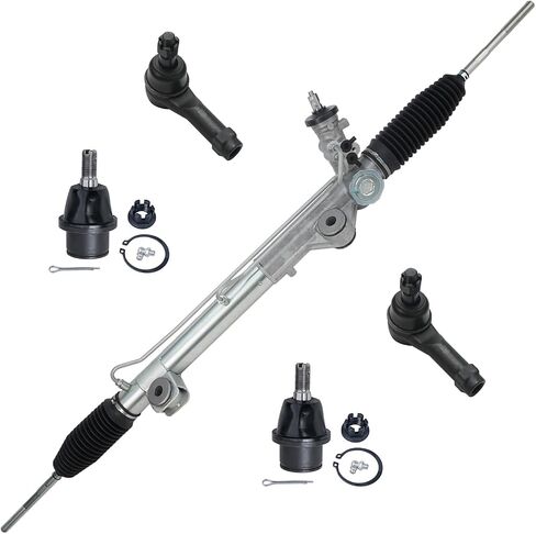 Detroit Axle - 4WD 5pc Rack and Pinion Kit for Ford 2004-2008 F-150 2006-2008 Lincoln Mark LT Front Complete Power Steering Rack and Pinion Assembly Outer Tie Rods Lower Ball Joints Replacement in Saudi Arabia