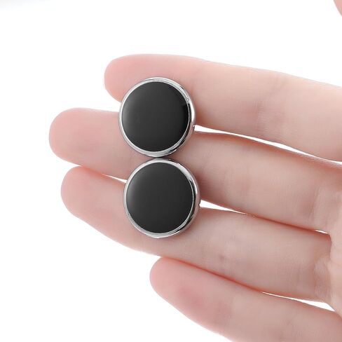 Cuff Links Mens, Black Cufflinks for Men, Metal Tuxedo Cufflinks, Classic Groomsmen Cufflink Wedding Cuff Links for Father Husband Boyfriend Business Anniversary Birthday in Saudi Arabia