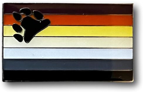 Bear Pride Flag Lapel Pins 1" x 5/8" - Silver Edition in Saudi Arabia